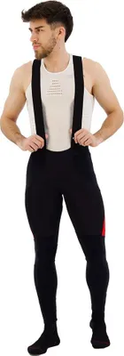 Zdjęcie produktu dla CASTELLI Długie spodenki kolarskie z szelkami - SORPASSO RoS WINTER - Red/Black L