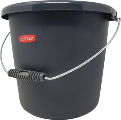 Produktbild von Curver Putzeimer 10 Liter Anthrazit Kunststoff mit Henkel