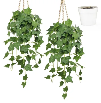 Obrázek produktu pro Umělá rostlina břečťan v květináči, 68 cm, sada 2 kusy na dekoraci
