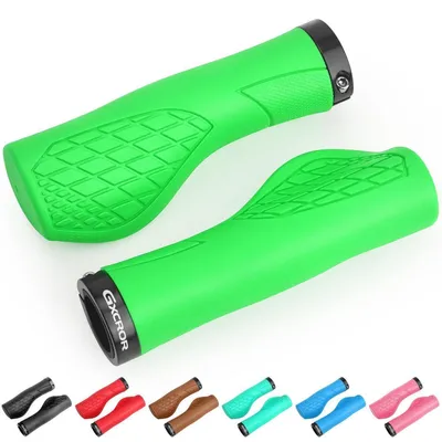 Immagine prodotto di Manopole ergonomiche per bicicletta, diametro 22,2 mm, per mountain bike, antiscivolo, colore verde