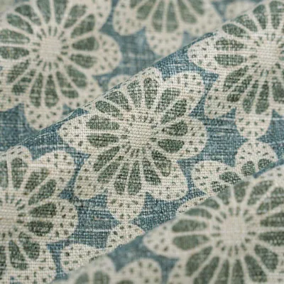 Productafbeelding van Bachette-stof Éloîse, 140 cm, blauw-groen – MT Deko