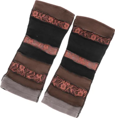Produktbild von Goa, Psytrance Beinstulpen, Stulpen, Knöchelwärmer - Schwarz/braun, Uni, Polyester, Socken & Beinstulpen