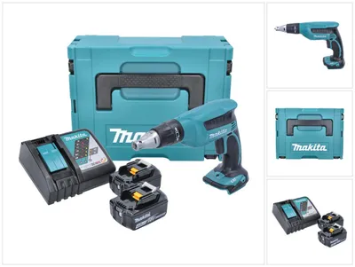 Produktbild von Makita DFS 451 RMJ Akku Schnellbauschrauber 18 V 4000 U/min + 2x Akku 4,0 Ah + Ladegerät + Makpac