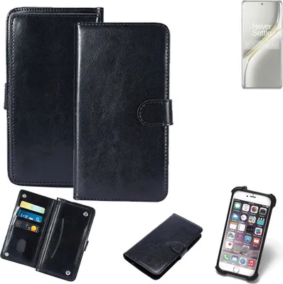 Produktbild von K-S-Trade 360° Hülle kompatibel mit OnePlus Ace 3 Pro schwarz Kunstleder Case BookCase WalletCase Kunstlederederhülle Handyhülle, Rundumschutz