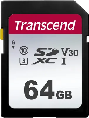 Produktbild von Transcend SDHC 300S 256GB, 256 GB, SDXC, Klasse 10, NAND, 95 MB/s, 40 MB/s