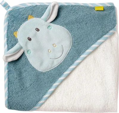 Produktbild von Kapuzenbadetuch Drache – Bade-Poncho aus Frottee mit niedlichem Drachen