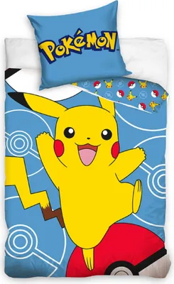 Produktbild von Carbotex POKEMON  Wendebettwäsche Set für Kinder, Jugendliche und Erwachsene 135x200/80x80cm POK2408015