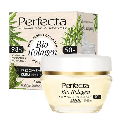 Zdjęcie produktu dla Perfecta Bio Kolagen krem na dzień i na noc 50+, 50ml