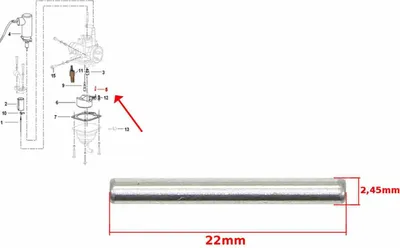 Produktbild von Keeway Schwimmerstift 50Cc 2T Hurricane Original