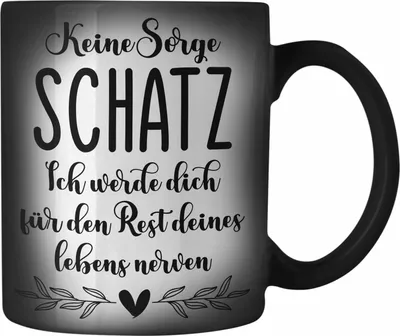 Produktbild von Trendation - Farbwechsel Zauber-Tasse für Freundin Partner Geschenk Liebe Schatz Ich Liebe Dich Valentinstag Valentinstagsgeschenk (Schwarz)