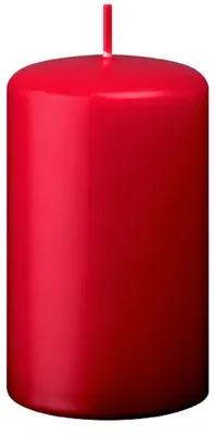 Produktbild von Flachkopf-Stumpenkerzen Rot 120 x Ø 60 mm, 4 Stück
