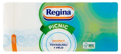 Immagine prodotto di Regina, tovaglioli per picnic, confezione da 162 pezzi, a uno strato