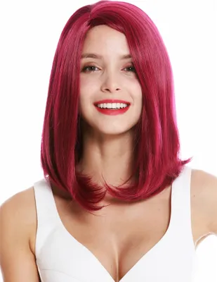 Produktbild von WIG ME UP Perücke glatt schulterlang Scheitel Rot Granatrot GFW3086-M118L