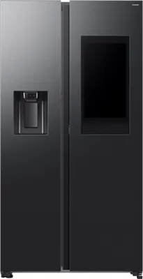 Produktbild von Samsung Family Hub RS90F66BEFEF Side by Side Kühl-Gefrier-Kombination Premium Black Steel