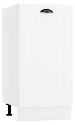Produktbild von Küchenunterschrank Weiß - 40 cm - Universelle Frontmontage - ohne Arbeitsplatte - Soft-Close-Mechanismus