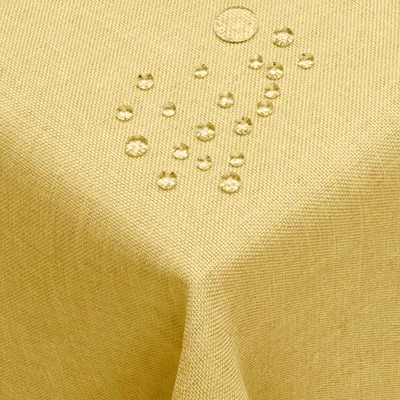 Produktbild von DecoHomeTextil Leinen Optik Tischdecke Gelb Eckig 110 x 180 cm mit Lotus Effekt Abwaschbar