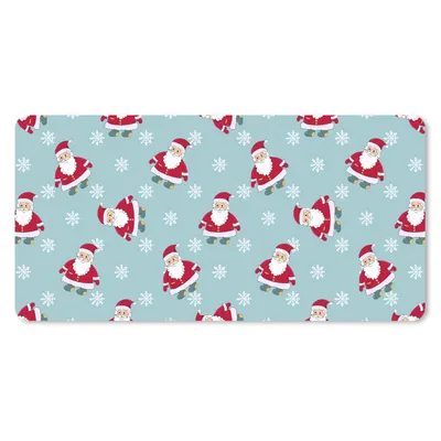 Produktbild von MuchoWow® Schreibtischunterlage Weihnachtsmann - Schneeflocke - Schnittmuster - Weihnachten 80x40 cm - XXL Mauspad - Gaming Mauspad