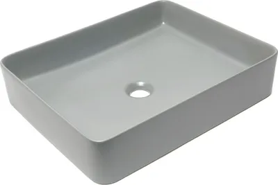 Produktbild von SAT INFINITIO Aufsatzwaschbecken 50 x 40 x 11 cm inkl. Ablaufgarnitur, grau matt