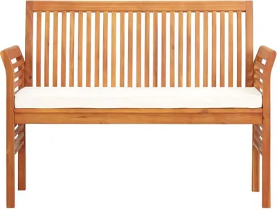 Zdjęcie produktu dla vidaXL 2-osobowa ławka ogrodowa z poduszkami 120 cm lite drewno akacjowe