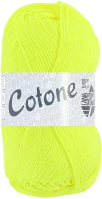 Produktbild von Lana Grossa COTONE NEON 50 g Neon Wolle Baumwollgarn in sechs Neon-Farben 125 m Farbe 215 - Neongelb