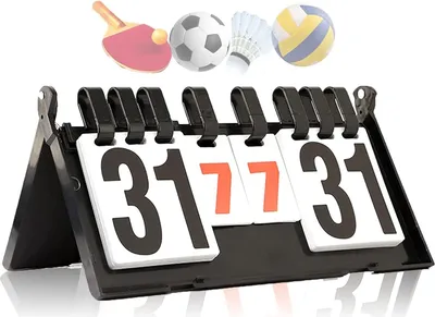 Produktbild von Famanu Digitale Tafel-Scoretafel 4-stellig - Badminton Volleyball Tischtennis Fußball Ping Pong - 38,0 x 23,0 cm