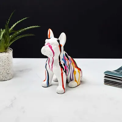 Image de Bulldog Ceramique Coulures 20cm