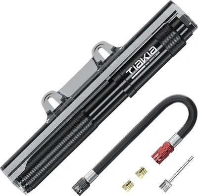 Obrázok produktu pre Tiakia Mini pumpa na bicykel 260PSI Presta Schrader Dunlop ventily čierna