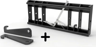 Produktbild von Adapter von Radlader auf Euroaufnahme, Euroadapter, Schnellwechsler - [  Kramer/Weidemann (40x40x435mm) mechanische Verriegelung ]
