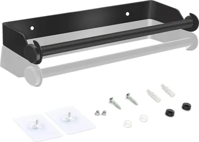 Immagine prodotto di Portarotolo da cucina nero in acciaio inox da parete - mobile cucina lavello bagno