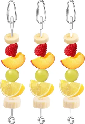 Produktbild von 3x Futterspender-Spielzeug Aus Edelstahl Für Vögel, Obst Und Gemüse, Futterhalter Für Kleine Vögel, Futtersuche