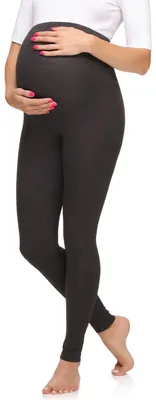 Produktbild von Merry Style Damen Lange Umstandsleggings aus Viskose MS10-297 (Dunkelmelange, M)
