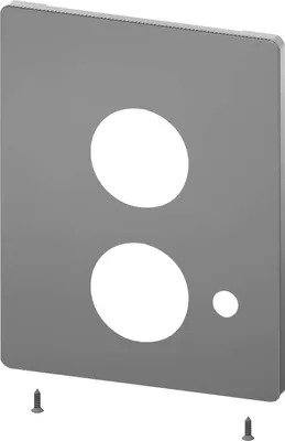 Image de Plaque de recouvrement en acier inoxydable KWC, modèle F5, 190x245 mm, pour vidange, référence 2030050138