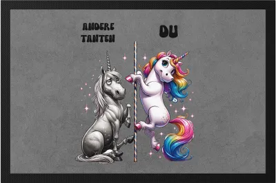 Produktbild von Andere Tanten Du Einhorn Fußmatte Tante Besonders Geschenk Familie