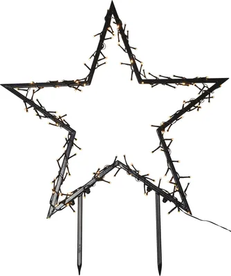 Produktbild von Star Trading Spiky, Leichte Dekorationsfigur, Schwarz, IP44, 6 h, 18 h, 140 Glühbirne(n)