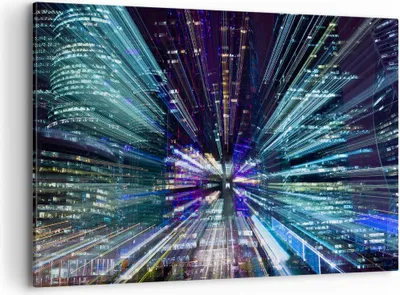 Produktbild von Bild auf Leinwand - Leinwandbild - Abstraktion modern - 120x80cm - Wand Bild - Wanddeko - Leinwanddruck - Bilder - Kunstdruck - Wanddekoration - Leinwand bilder - Wandkunst - AA120x80-4044