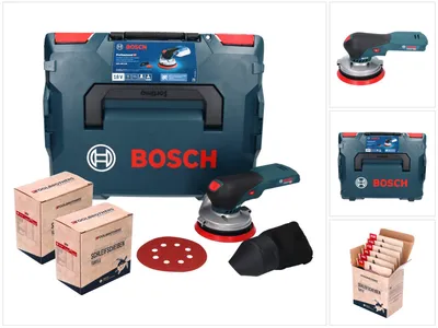 Obrázok produktu pre Bosch GEX 18V-125 Professional akumulátorová náhodná orbitálna brúska 18 V 125 mm bez kefiek + 2x brúsna súprava Toolbrothers TURTLE + L-BOXX - bez batérie, bez nabíjačky