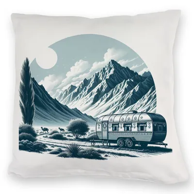 Produktbild von Camping in den Bergen Kuschelkissen