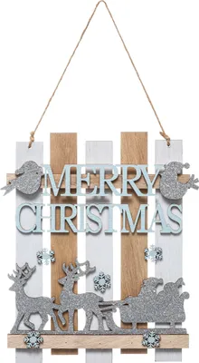 Image de Décoration de Noël suspendue avec inscription, 23 cm