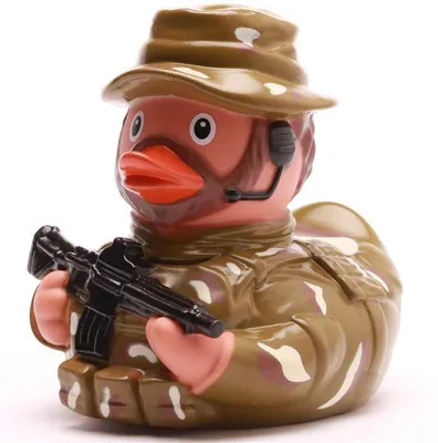 Produktbild von Badeente Soldaten Vinyl 9,5 cm