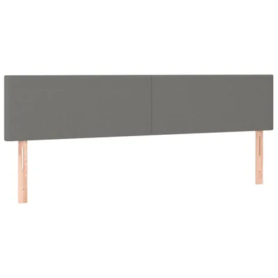 Immagine prodotto di vidaXL Testiere 2 pz. Tessuto grigio scuro 80x5x78/88 cm