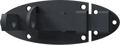 Immagine prodotto di Catenaccio Alberts® Ovado con maniglia piatta, zincato, rivestito in grigio grafite, piastra 90x44 mm