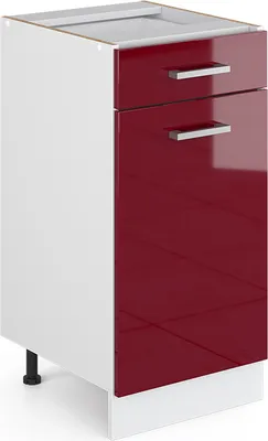 Produktbild von Küchenunterschrank Vicco R-Line Rot Hochglanz 40 cm ohne Arbeitsplatte, Model 30471