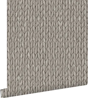 Zdjęcie produktu dla ESTAhome Tapeta tkany motyw trzciny ciepłej szarości 53 cm x 10.05 m