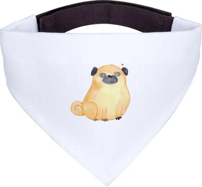 Produktbild von Mr. & Mrs. Panda Hunde-Halstuch Mops - Weiß - Geschenk, Halstuch Für Hunde, Liebe, Hund, Sprüche, Hundeliebe, Tuch, Knuffig
