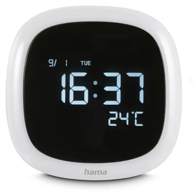 Zdjęcie produktu dla Hama Bora Bora, Cyfrowy budzik, Biały, Wewnętrzna, 12/24h, -10 - 50 °C, F, °C