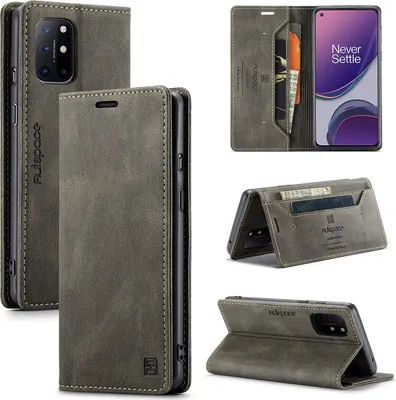 Produktbild von OnePlus 8T Brieftasche Hülle, Retro Kunstledertasche Stand Schutzhülle für OnePlus 8T Kupfer