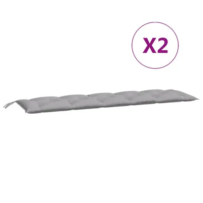 Obrázek produktu pro Podušky na zahradní lavici 2 ks šedé 180x50x7 cm látka oxford