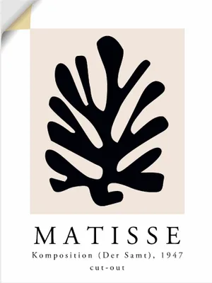 Produktbild von ARTland Wandbild, selbstklebend Matisse Komposition - cut-out schwarz Größe: 60x80 cm