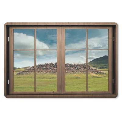 Produktbild von MuchoWow® Mauspad Mousepad Durchsichtig - Gras - Holz 27x18 cm - Mousepads - Maus Mat - Pad - Mausunterlage - Büroartikel - Desk Matten