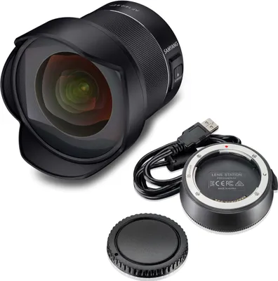 Produktbild von Samyang Set Weitwinkel Objektiv 8008 AF 14mm F2,8 EF kompatibel mit Canon EF, Lens Station – 116,6° Bildwinkel, präziser Autofokus – Festbrennweite für Spiegelreflex EF Vollformat & APS-C Kameras (1023277)